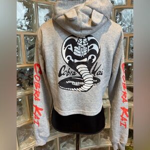 Cobra Kai - Cropped Cat Ear Hoodie (NWOT)